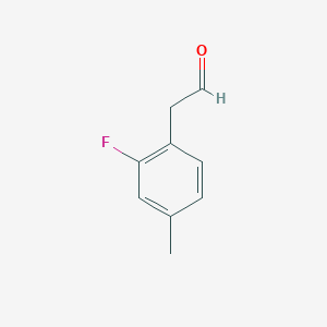 molecular formula C9H9FO B13534501 2-(2-Fluoro-4-methylphenyl)acetaldehyde 