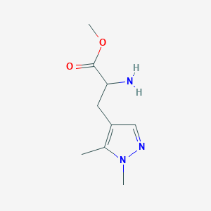 molecular formula C9H15N3O2 B13534502 Methyl 2-amino-3-(1,5-dimethyl-1h-pyrazol-4-yl)propanoate 