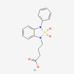 4-(2,2-Dioxo-3-phenyl-1,3-dihydro-2lambda6,1,3-benzothiadiazol-1-yl)butanoic acid