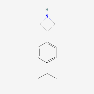 molecular formula C12H17N B13534506 3-(4-Isopropylphenyl)azetidine 