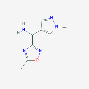 (5-methyl-1,2,4-oxadiazol-3-yl)(1-methyl-1H-pyrazol-4-yl)methanamine