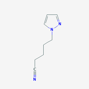 molecular formula C8H11N3 B13534545 5-(1H-pyrazol-1-yl)pentanenitrile 