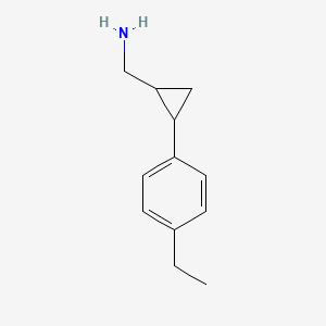 molecular formula C12H17N B13534552 (2-(4-Ethylphenyl)cyclopropyl)methanamine 