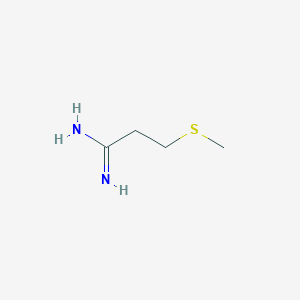 molecular formula C4H10N2S B13534553 3-(Methylsulfanyl)propanimidamide 