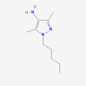 molecular formula C10H19N3 B13534571 3,5-Dimethyl-1-pentyl-1h-pyrazol-4-amine 