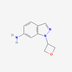 molecular formula C10H11N3O B13534573 1-(Oxetan-3-yl)-1h-indazol-6-amine 