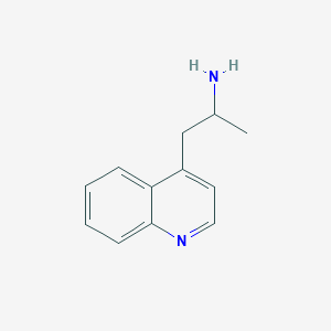 molecular formula C12H14N2 B13534580 1-(Quinolin-4-yl)propan-2-amine 