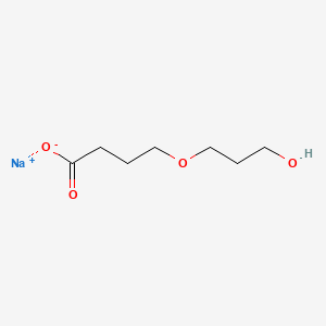 molecular formula C7H13NaO4 B13534596 Sodium4-(3-hydroxypropoxy)butanoate 