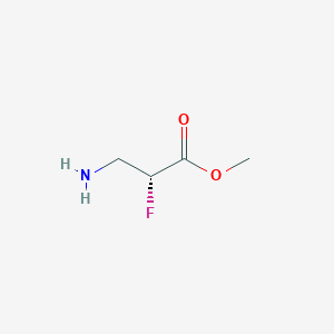 molecular formula C4H8FNO2 B13534609 Methyl (2R)-3-amino-2-fluoropropanoate CAS No. 88099-69-8