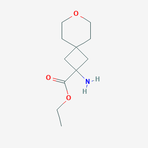 molecular formula C11H19NO3 B13534616 Ethyl 2-amino-7-oxaspiro[3.5]nonane-2-carboxylate 