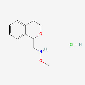 molecular formula C11H16ClNO2 B13534670 [(3,4-dihydro-1H-2-benzopyran-1-yl)methyl](methoxy)amine hydrochloride 