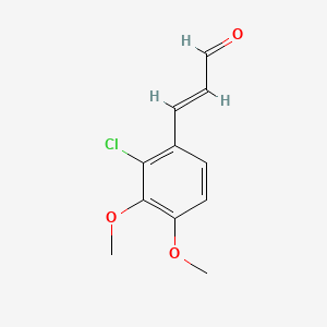 molecular formula C11H11ClO3 B13534682 3-(2-Chloro-3,4-dimethoxyphenyl)prop-2-enal 