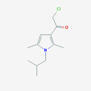 molecular formula C12H18ClNO B13534683 2-Chloro-1-(1-isobutyl-2,5-dimethyl-1h-pyrrol-3-yl)ethan-1-one 