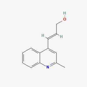 molecular formula C13H13NO B13534691 3-(2-Methylquinolin-4-yl)prop-2-en-1-ol 