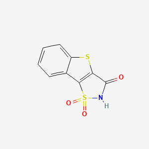 molecular formula C9H5NO3S2 B13534719 Benzo[4,5]thieno[2,3-d]isothiazol-3(2h)-one 1,1-dioxide 