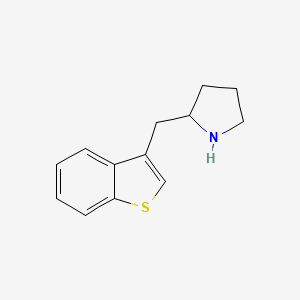 molecular formula C13H15NS B13534724 2-(Benzo[b]thiophen-3-ylmethyl)pyrrolidine 