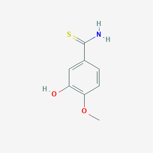 molecular formula C8H9NO2S B13534729 3-Hydroxy-4-methoxybenzene-1-carbothioamide 