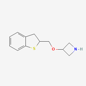 molecular formula C12H15NOS B13534730 3-((2,3-Dihydrobenzo[b]thiophen-2-yl)methoxy)azetidine 