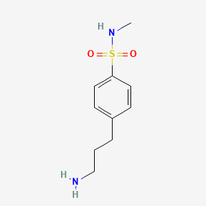 molecular formula C10H16N2O2S B13534734 4-(3-aminopropyl)-N-methylbenzenesulfonamide 