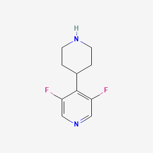 molecular formula C10H12F2N2 B13534758 3,5-Difluoro-4-(piperidin-4-yl)pyridine 