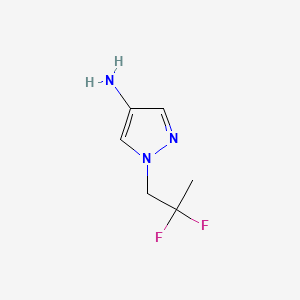 molecular formula C6H9F2N3 B13534778 1-(2,2-difluoropropyl)-1H-pyrazol-4-amine 