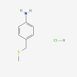 molecular formula C8H12ClNS B13534829 4-[(Methylsulfanyl)methyl]anilinehydrochloride 