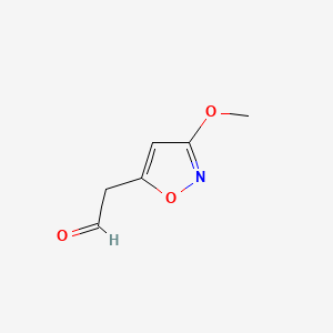 molecular formula C6H7NO3 B13534830 2-(3-Methoxyisoxazol-5-YL)acetaldehyde 