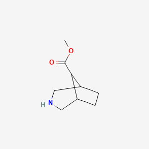 molecular formula C9H15NO2 B13534865 Methyl 3-azabicyclo[3.2.1]octane-8-carboxylate 