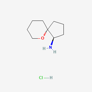 molecular formula C9H18ClNO B13534881 (1R,5S)-6-Oxaspiro[4.5]decan-1-amine hydrochloride 