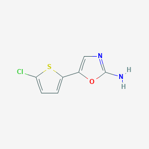 molecular formula C7H5ClN2OS B13534886 5-(5-Chlorothiophen-2-yl)oxazol-2-amine 