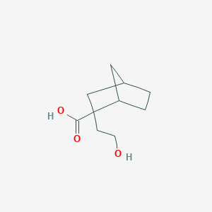 molecular formula C10H16O3 B13534938 2-(2-Hydroxyethyl)bicyclo[2.2.1]heptane-2-carboxylic acid 