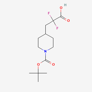 3-{1-[(Tert-butoxy)carbonyl]piperidin-4-yl}-2,2-difluoropropanoic acid