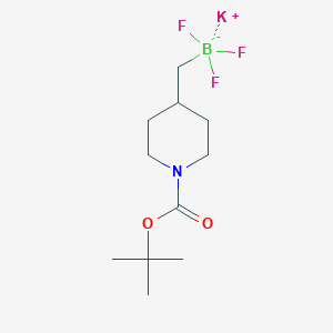 molecular formula C11H20BF3KNO2 B13534961 Potassium ((1-(tert-butoxycarbonyl)piperidin-4-yl)methyl)trifluoroborate 