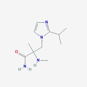 molecular formula C11H20N4O B13534962 3-(2-Isopropyl-1h-imidazol-1-yl)-2-methyl-2-(methylamino)propanamide 