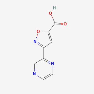 molecular formula C8H5N3O3 B13534968 3-(Pyrazin-2-yl)-1,2-oxazole-5-carboxylic acid 