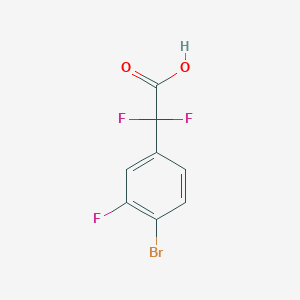 molecular formula C8H4BrF3O2 B13534969 2-(4-Bromo-3-fluorophenyl)-2,2-difluoroacetic acid 