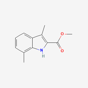 molecular formula C12H13NO2 B1353498 methyl 3,7-dimethyl-1H-indole-2-carboxylate CAS No. 480996-92-7