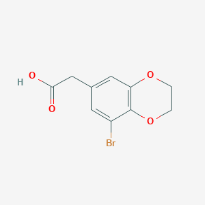 2-(8-Bromo-2,3-dihydrobenzo[b][1,4]dioxin-6-yl)acetic acid