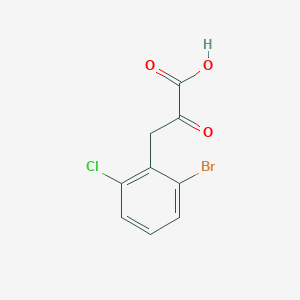 molecular formula C9H6BrClO3 B13535007 3-(2-Bromo-6-chlorophenyl)-2-oxopropanoic acid 