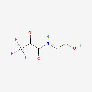 molecular formula C5H6F3NO3 B13535045 3,3,3-trifluoro-N-(2-hydroxyethyl)-2-oxopropanamide 