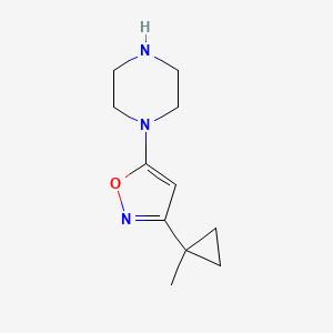 1-[3-(1-Methylcyclopropyl)-1,2-oxazol-5-yl]piperazine