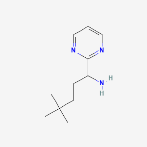 4,4-Dimethyl-1-(pyrimidin-2-yl)pentan-1-amine