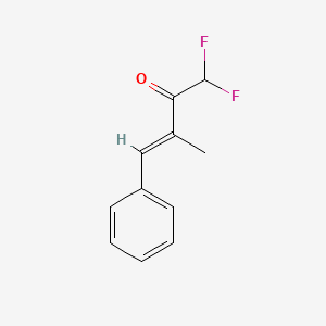 molecular formula C11H10F2O B13535088 1,1-Difluoro-3-methyl-4-phenylbut-3-en-2-one 