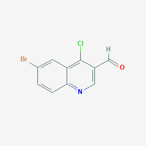 molecular formula C10H5BrClNO B1353509 6-溴-4-氯喹啉-3-甲醛 CAS No. 201420-31-7