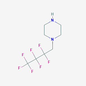 molecular formula C8H11F7N2 B13535126 1-(2,2,3,3,4,4,4-Heptafluorobutyl)piperazine 