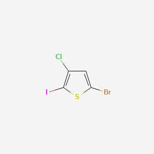 molecular formula C4HBrClIS B13535133 5-Bromo-3-chloro-2-iodothiophene 