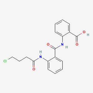 molecular formula C18H17ClN2O4 B13535155 2-[2-(4-Chlorobutanamido)benzamido]benzoic acid 