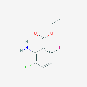 molecular formula C9H9ClFNO2 B13535203 Ethyl 2-amino-3-chloro-6-fluorobenzoate 