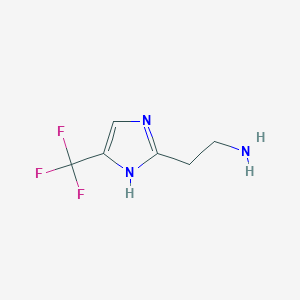 molecular formula C6H8F3N3 B13535208 2-[4-(Trifluoromethyl)-1H-imidazol-2-YL]ethanamine 