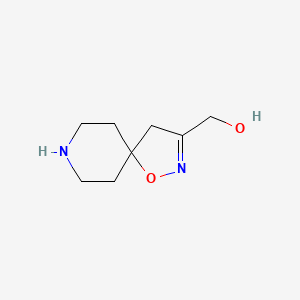 molecular formula C8H14N2O2 B13535224 {1-Oxa-2,8-diazaspiro[4.5]dec-2-en-3-yl}methanol 